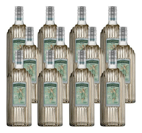 Caja De 12 Tequila Centenario Plata 950 Ml