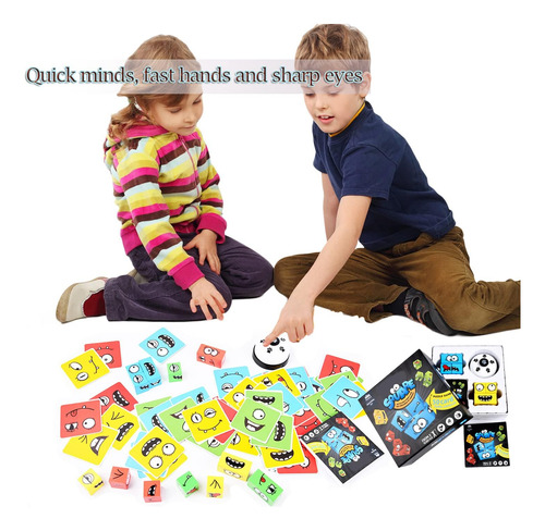 Juego De Cubo Mágico Que Cambia La Cara De Madera, Rompecabe