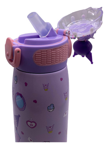 Botella Termica Acero Inoxidable Con Pico De Hello Kitty Violeta