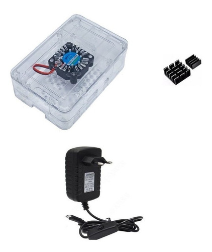 Kit Acessórios P/ Raspberry Pi 3 - Case Premium Com Cooler