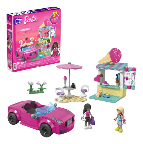 Mattel Hpn78 Barbie Mega Convertible And Ice Cream Stand