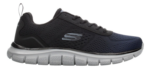 Tenis Deportivo Skechers Cintas Azul Marino Para Hombre 