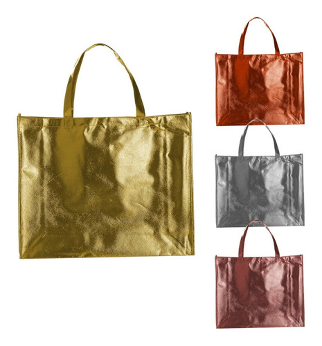 8 Bolsa Sacola Metalizada Diversas Cores Sortida 45x35