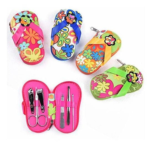 Set De Manicura Spove Flip Flop Lunares Cortauñas Sandalia 