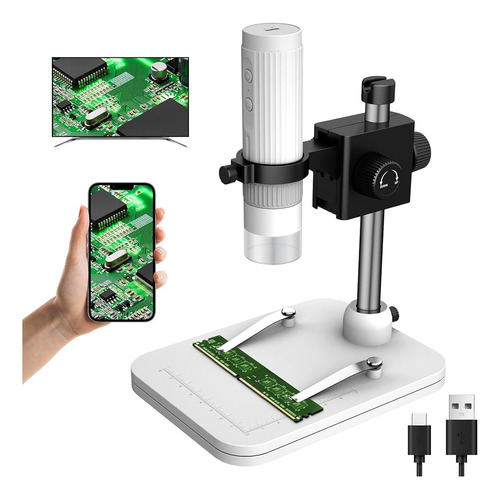 Cámara De Microscopio Digital Inalámbrica, Guvop 50x-1000x A