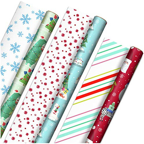 Papel De Regalo Reversible Y Moderno Navidad Niños (3 ...