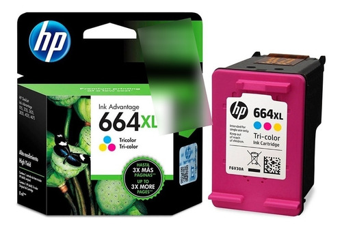 Cartucho Original Hp 664 Xl +tinta Color 2135 3635 2675 3775