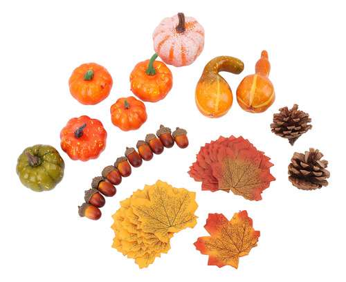 Set De 30 Unidades, Decoración De Hojas De Otoño Y Bellotas,