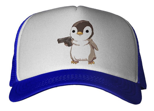 Gorra Pinguino Con Un Arma Apuntando