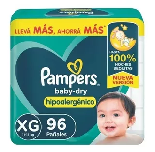 Pañales Pampers Baby-dry Xg 96 u