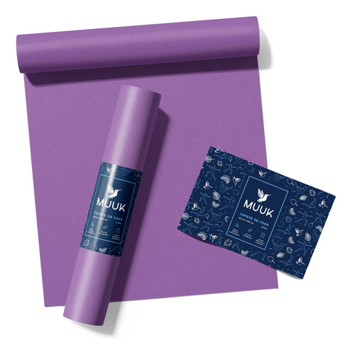 Tapete De Yoga Muuk Fitness 3 Mm Ejercicio Y Relajación Color Lila