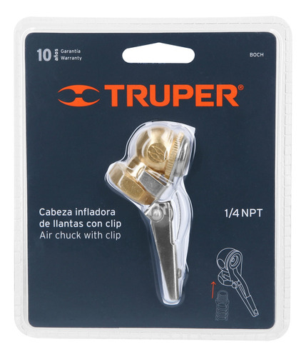 Cabeza Infladora De Llantas Con Clip Truper 19026