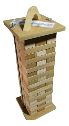 Juego De Mesa Igual A Yenga Gigante  Mdf Con Soporte 60 Cm