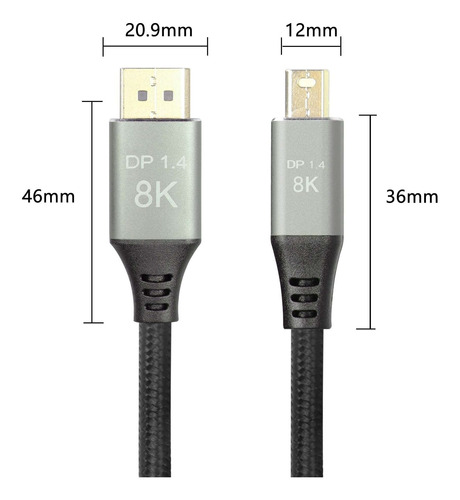 Xmsjsiy 8k Mini Dp Displayport To 1.4 Adapter Connector