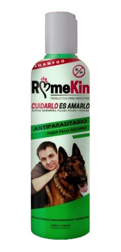 Rome Kin Insecticida Pelo Oscuro 1lt Champú Para Perros 