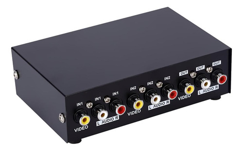 Amplificador Divisor De Sonido Y Video Av De 2 Vías Y 3 Rca