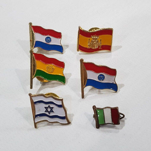 Imagen 7 de 10 de Antiguos Pines Banderas Del Mundo Colección Lote Mag 59845