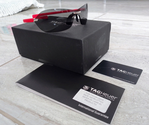 Lentes Tag Heuer Squadra Curve Inmaculados Espejo Gris Oscuro Titanio Rojo (Usado)