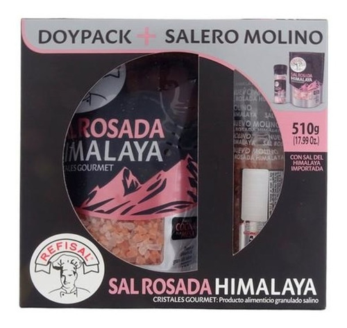 Sal Rosada Himalaya 510 G Con Molino De Sal Set Saludable