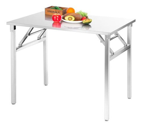 Pequeña Mesa Plegable De Acero Inoxidable, Mesa De Comedor P