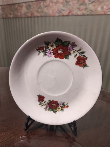 Plato Decorativo Porcelana Flores De China ! 15 Cm Diametro 