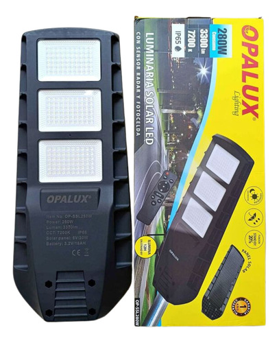 Lampara Farola Solar 280w Alumbrado Publico Recargable Patio