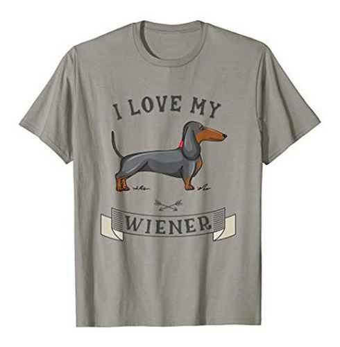 Amo A Mi Perro Wiener, Dachshund Weiner, Camiseta Divertida 