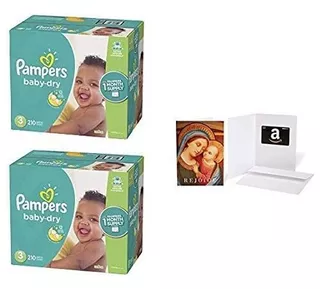 Pañales Tamaño 3, 210 Conde - Pampers Baby Dry Desechables P