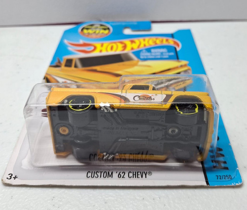 Hot Wheels Custom 62 Chevy Hw City Tm 1:64 Amarillo (Usado)