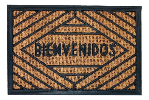 Felpudo Alfombra Para Entrada Coco + Goma 60x40 Cm 40 Cm 60 Cm Diseño 1