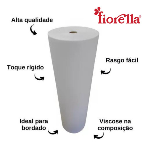 5 Metros Entretela Para Bordado Bdo 45 Fiorella - 90cm Larg