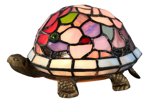 Ta20109 Toto Turtle Fl Tiffany Accent Lamp, Bronce Enve...