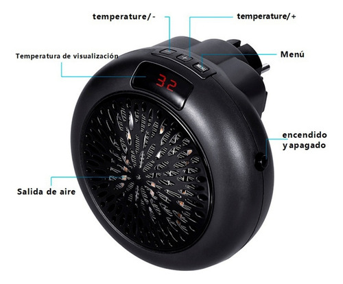 Z Insta Heater Portátil Con Control Remoto F Space Hea