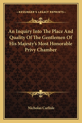 Libro An Inquiry Into The Place And Quality Of The Gentle...
