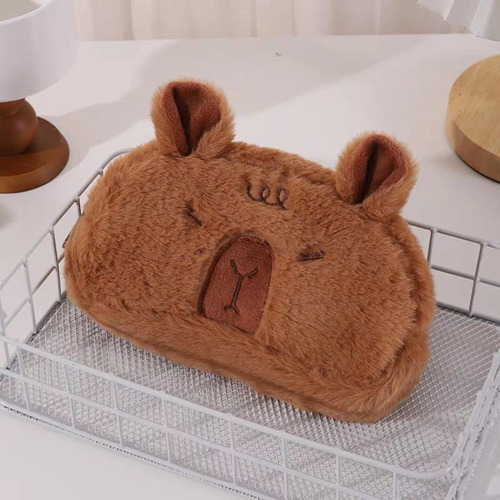Cartuchera Escolar Kawaii Capibara Cute Carpincho Peluche Capi Timido