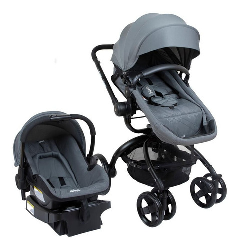 Coche Moises De Bebe Con Silla Infanti I-giro Ha3042 Gris