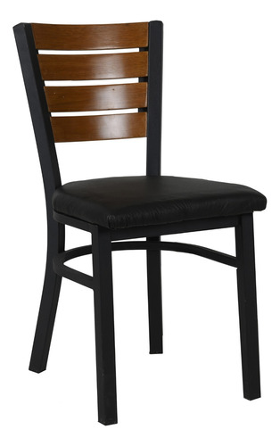 Silla Para Restaurante Bar Cafeteria Cantina Lounge Uso Rudo Color de la estructura de la silla Chocolate Color del asiento Chocolate