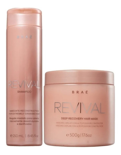 Braé Revival Shampoo 250ml + Máscara 500g