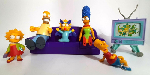 Os Simpsons - Lote Vários Bonecos + Sofá E Tv Raridade (Usado)