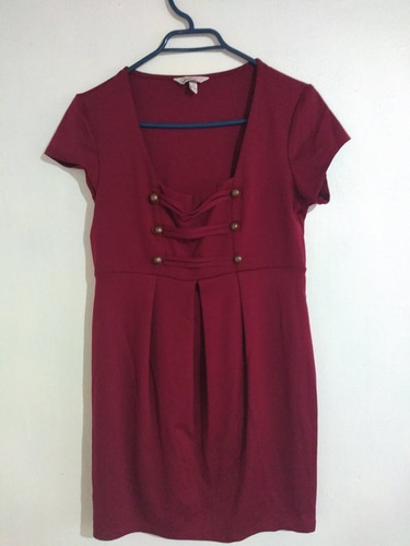 Vestido Burdeo  Talla L .