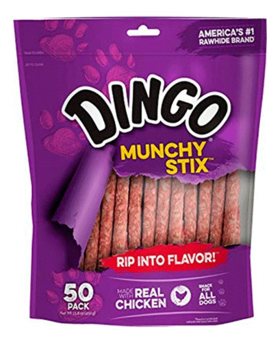 Snack Perro Dingo Munchy Sticks 50 Unidades