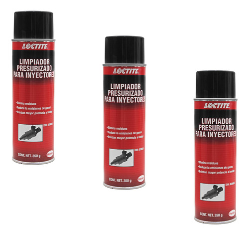 3 Limpiador Presurizado Para Inyectores Combustible Loctite