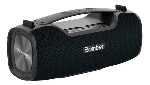 Parlante Bomber BomberBass portátil con bluetooth waterproof negro