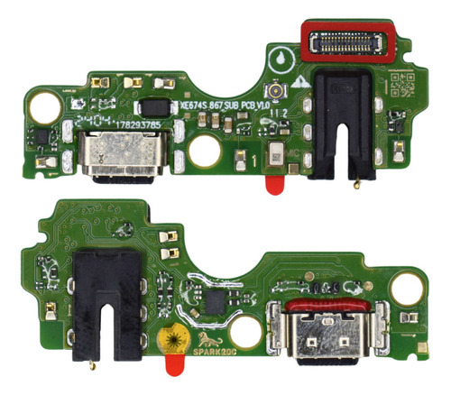 Placa Conector Carga Compatível Spark Go 2023 Turbo Pklk