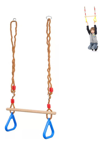 Columpio Trapezoidal Infantil Con Borde Suspendido Con Anill