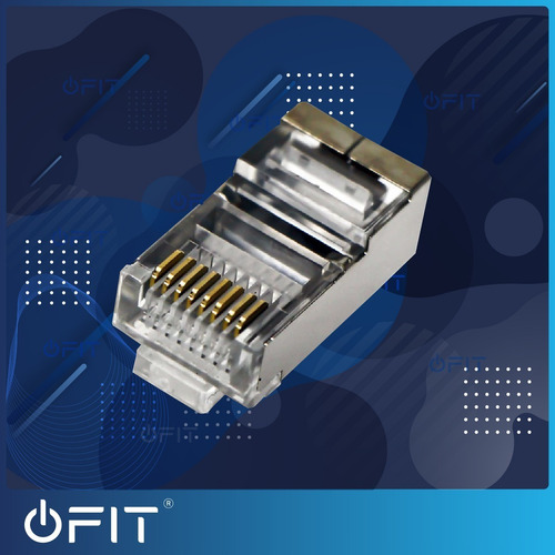 Imagen 7 de 9 de Ficha Rj45 Blindada Metalica Conector Utp Stp 1000mbps 5e