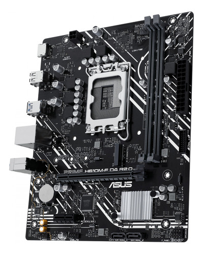 Placa Mãe Asus Prime Para Intel H610m-f D4 R2.0 2xddr4 Matx Cor Preto