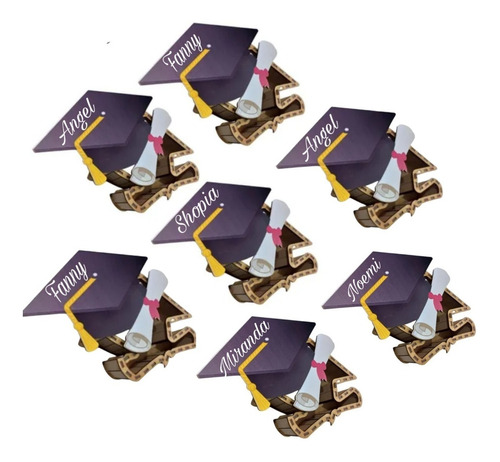 7 Cajas Regalo Recuerdo Graduación Personalizado Birretebúho