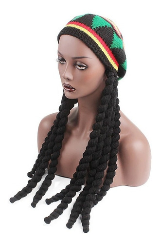 Gorro Jamaiquino Rastafari Rasta Bob Marley Reggae Dreadlock Color Negro
