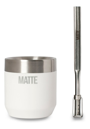 Mate Acero Inoxidable Térmico + Bombilla - Matte Ds Line-